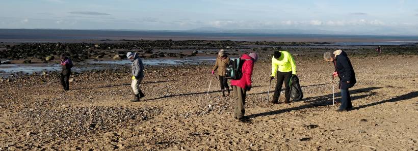 Beach litter pickers at Half Moon Bay