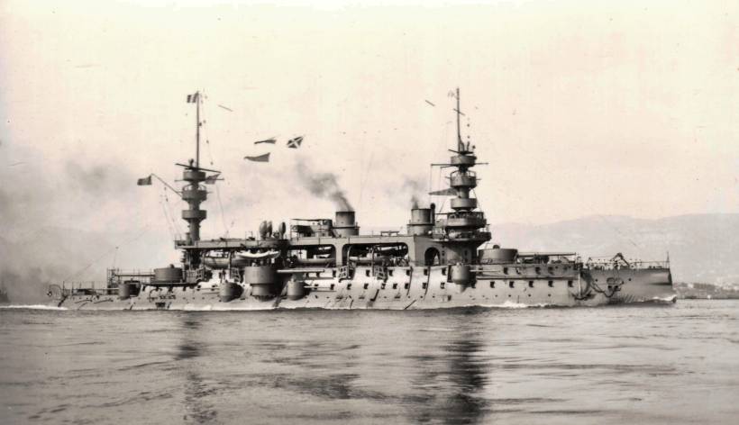 The battleship Charles Martel, built for the French Navy in 1897